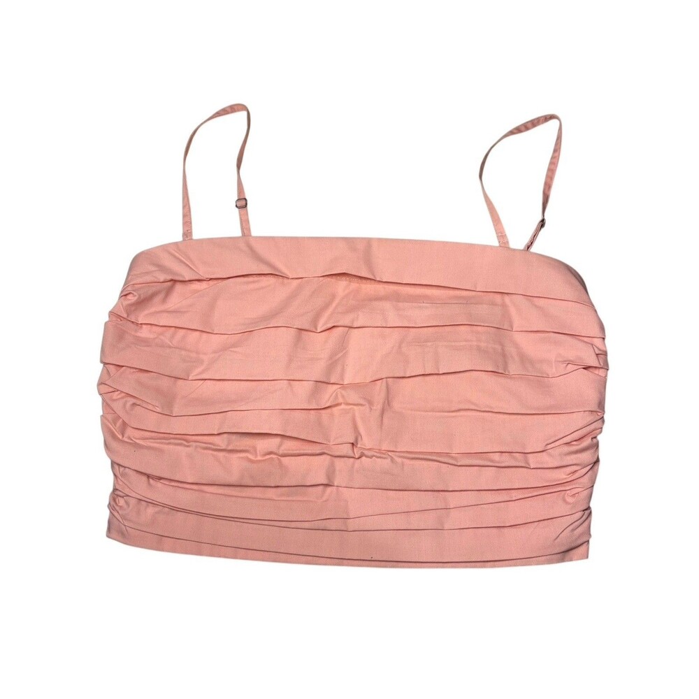 Abercrombie & Fitch Tank Top Ruched Pink Spaghetti Straps Y2K S